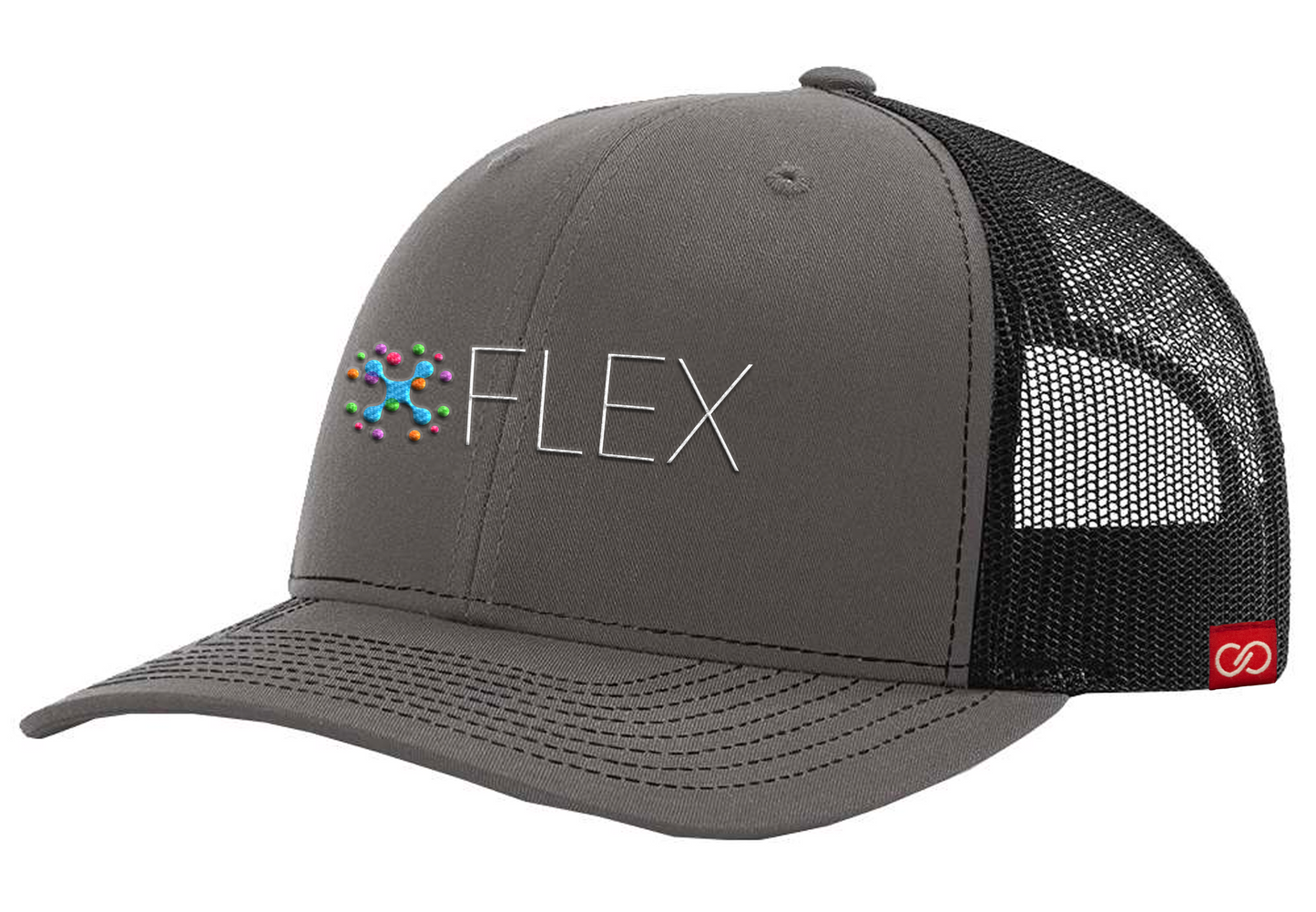 FLEX charcoal gray / black snapback hat